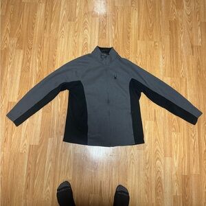 Spyder Men's Charcoal and Black Performance Jacket
